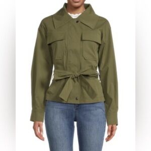 Bagatelle cargo green jacket tie front detailed sz L